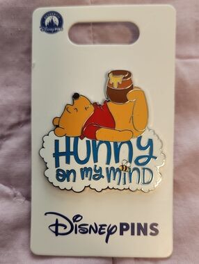 Disney Winnie the Pooh "Hunny on My Mind" Pin - Yellow, Red, Blue, Brown, White